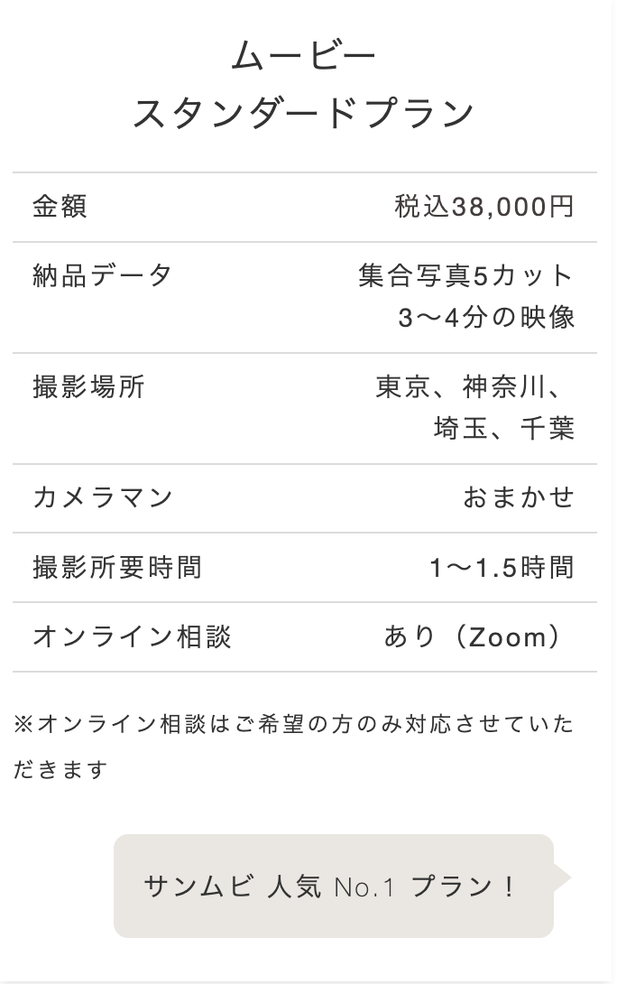 ムービースタンダードプラン